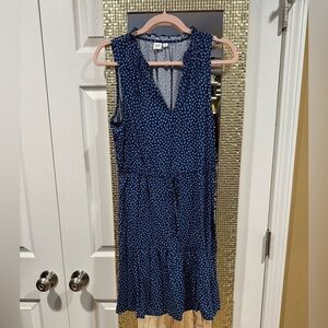 Gap Navy Polka Dot Sleeveless Dress